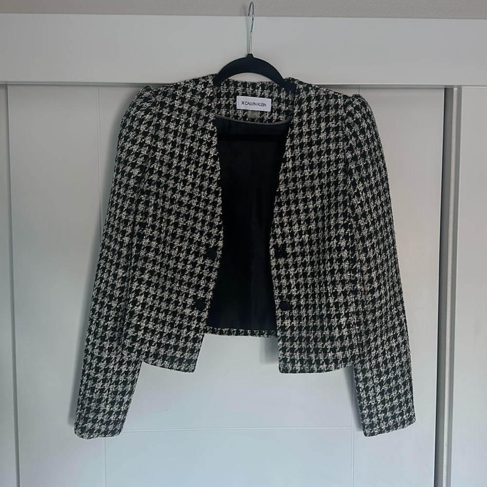 NWOT Calvin Klein Tweed Blazer